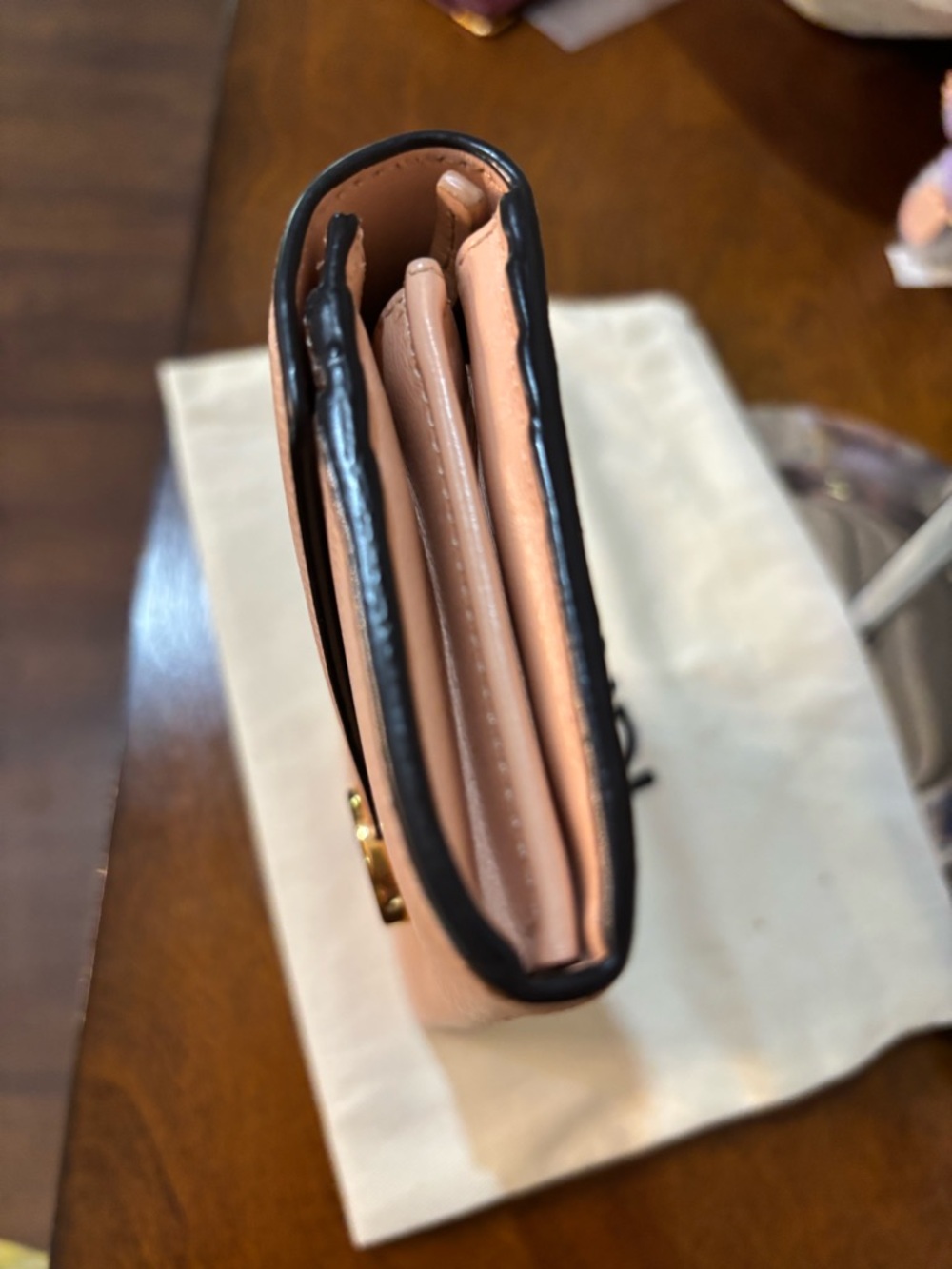 FENDI authentic pink nude leather long Continental wallet - Picture 7 of 11